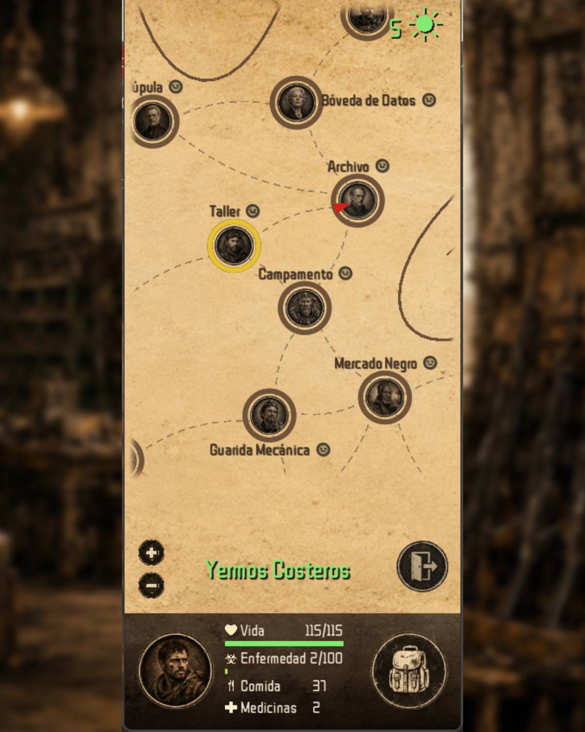 Memory Wastes touch interface